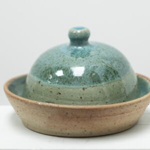Stunning Green and Turquoise Ombre Butter Dish