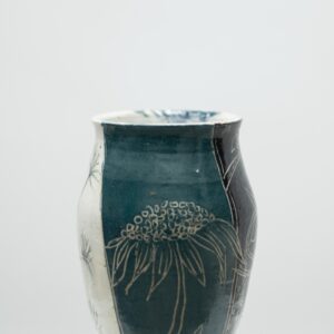 Large intricate multi coloured ornate vase – 4 vases in one