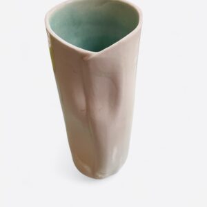 Trendy sculptural fine porcelain vase